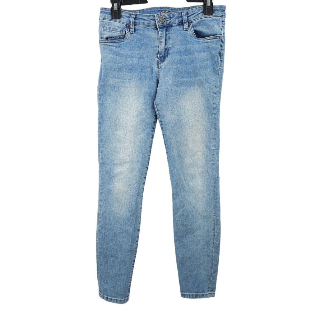 Kut From The Kloth Ankle Skinny Distressed Jeans Womens Size 6 Denim Light Wash
